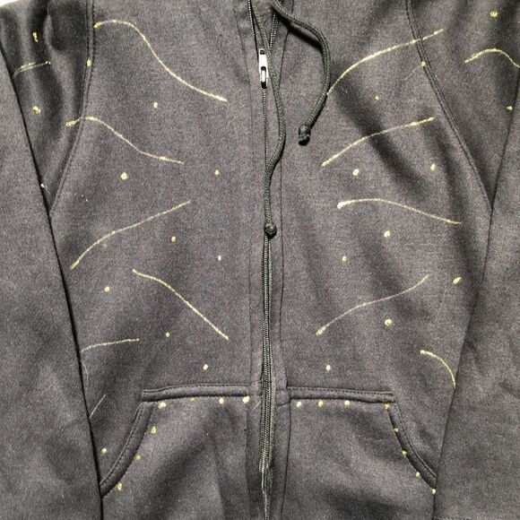 Vintage 1980’s Hush Puppies Hoodie w Glitter Puff Paint detail | One-of-a-Kind - Picture 3 of 7
